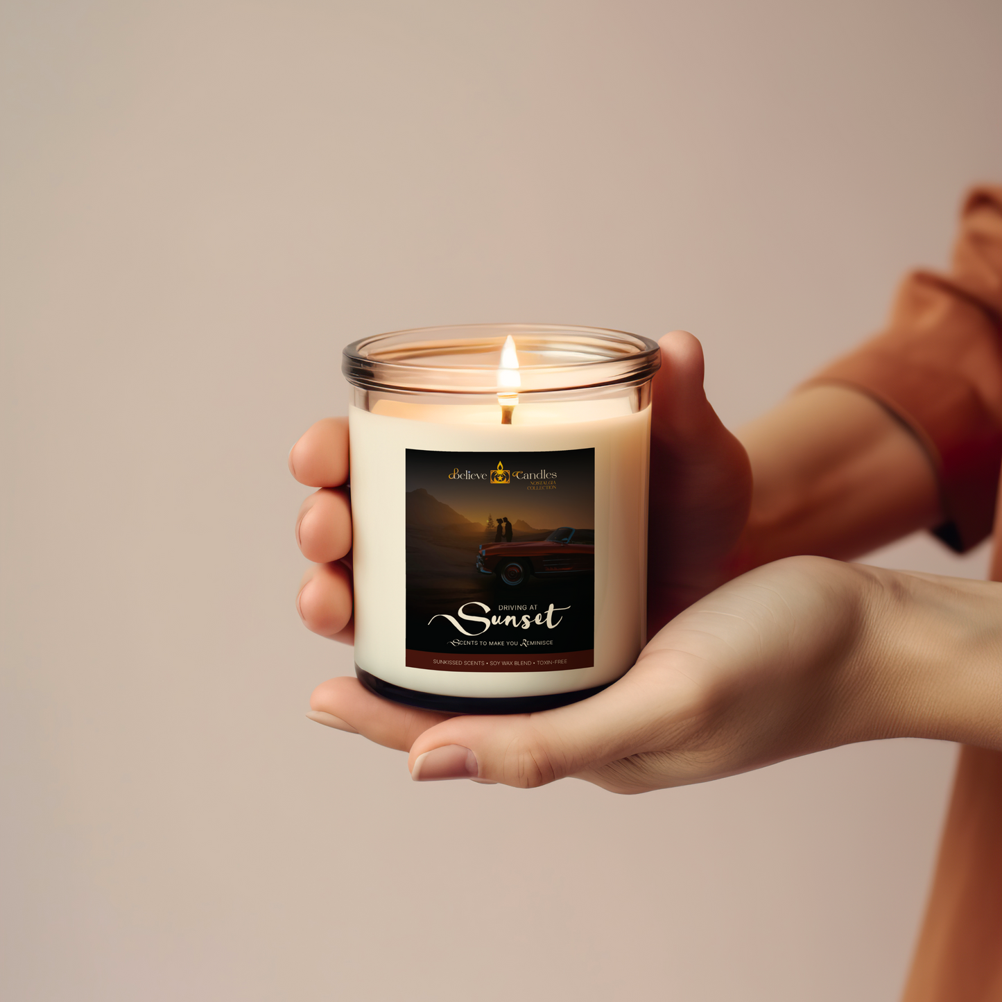 NOSTALGIA CANDLE DRIVING AT SUNSET
