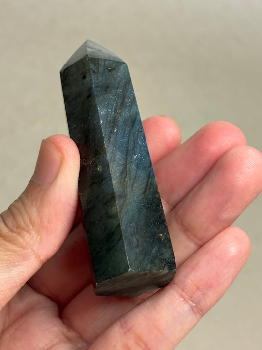 LABRADORITE TOWER POINT CRYSTAL STONE