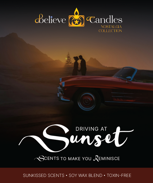 NOSTALGIA CANDLE DRIVING AT SUNSET