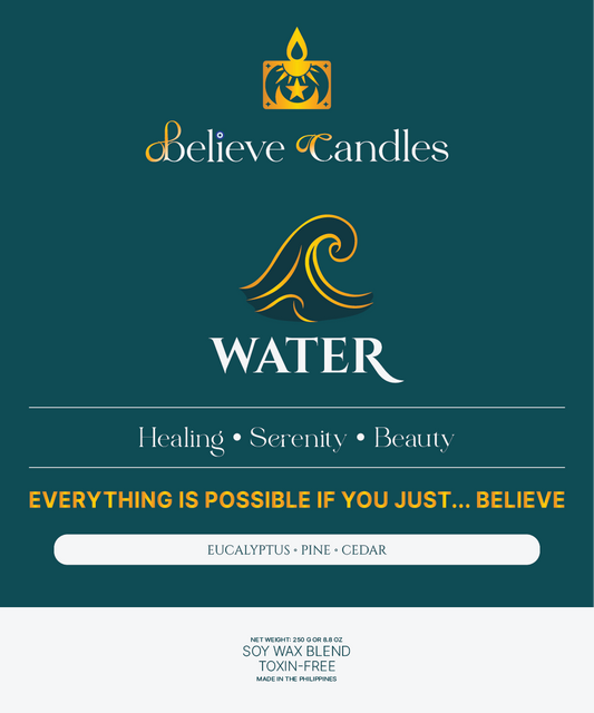 WATER Believe Candles By Janel