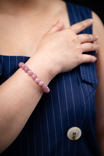 PURPLE ROSE QUARTZ BRACELET FROM BRAZIL