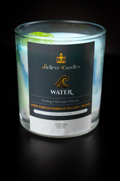 WATER Believe Candles By Janel (SOLID SCENTED CANDLE)