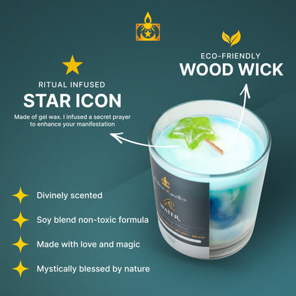 WATER Believe Candles By Janel (SOLID SCENTED CANDLE)