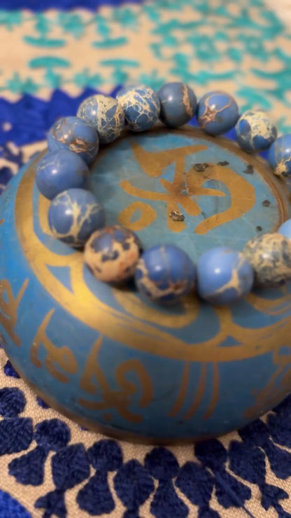 BLUE AGATE BRACELET